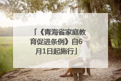《青海省家庭教育促进条例》自6月1日起施行