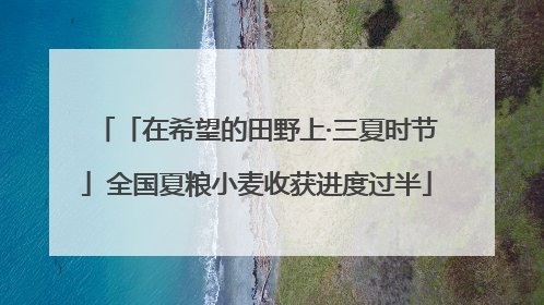 「在希望的田野上·三夏时节」全国夏粮小麦收获进度过半