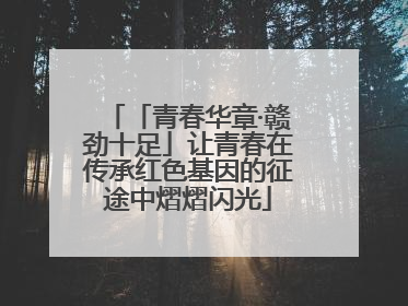 「青春华章·赣劲十足」让青春在传承红色基因的征途中熠熠闪光