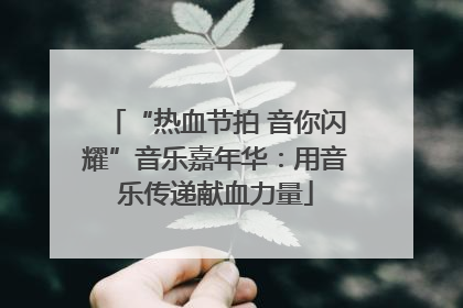 “热血节拍 音你闪耀”音乐嘉年华：用音乐传递献血力量