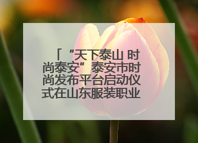 “天下泰山 时尚泰安”泰安市时尚发布平台启动仪式在山东服装职业学院举行