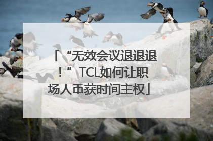 “无效会议退退退!”TCL如何让职场人重获时间主权