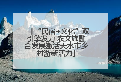“民宿+文化”双引擎发力 农文旅融合发展激活天水市乡村游新活力