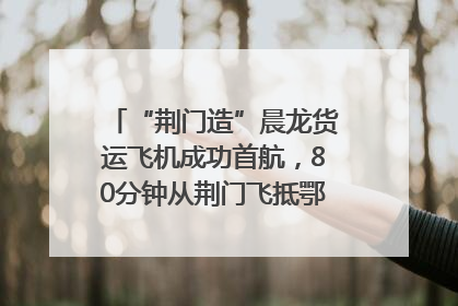 “荆门造”晨龙货运飞机成功首航，80分钟从荆门飞抵鄂州花湖机场
