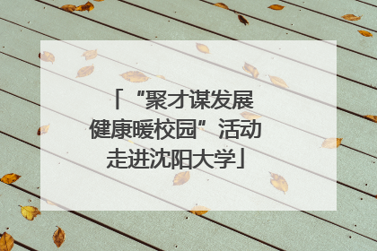 “聚才谋发展 健康暖校园”活动走进沈阳大学