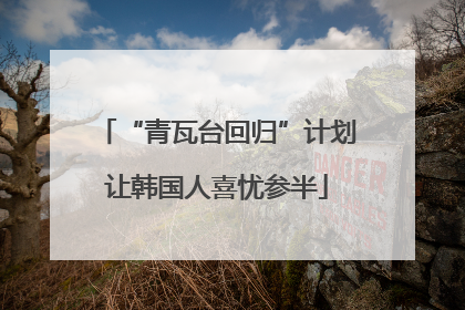 “青瓦台回归”计划让韩国人喜忧参半
