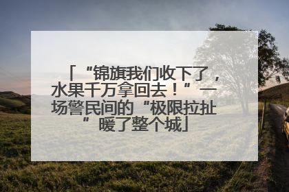 “锦旗我们收下了，水果千万拿回去！”一场警民间的“极限拉扯”暖了整个城