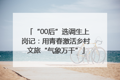 “00后”选调生上岗记：用青春激活乡村文旅“气象万千”