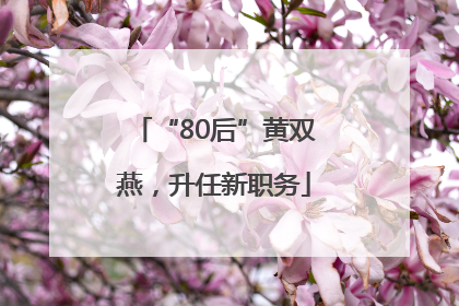 “80后”黄双燕，升任新职务