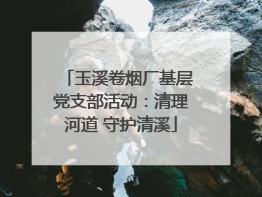 玉溪卷烟厂基层党支部活动：清理河道 守护清溪