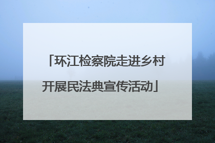 环江检察院走进乡村开展民法典宣传活动