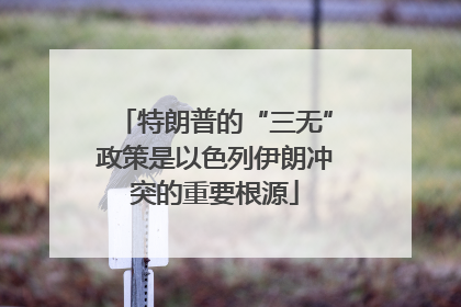 特朗普的“三无”政策是以色列伊朗冲突的重要根源