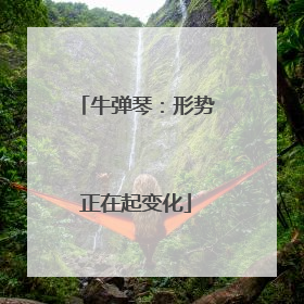 牛弹琴：形势正在起变化