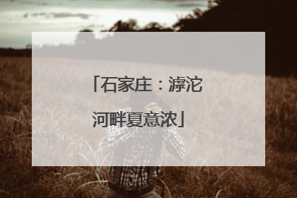 石家庄：滹沱河畔夏意浓