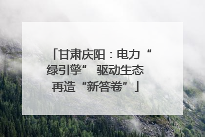 甘肃庆阳：电力“绿引擎” 驱动生态再造“新答卷”
