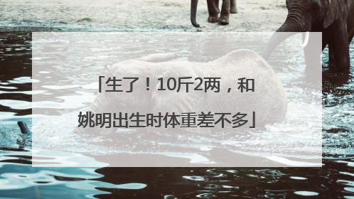 生了！10斤2两，和姚明出生时体重差不多