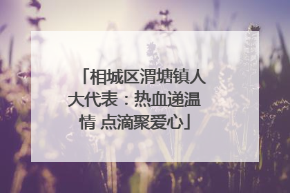 相城区渭塘镇人大代表：热血递温情 点滴聚爱心