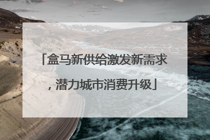 盒马新供给激发新需求，潜力城市消费升级