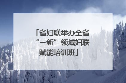 省妇联举办全省“三新”领域妇联赋能培训班