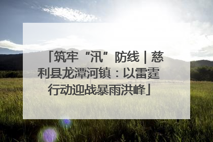 筑牢“汛”防线｜慈利县龙潭河镇：以雷霆行动迎战暴雨洪峰