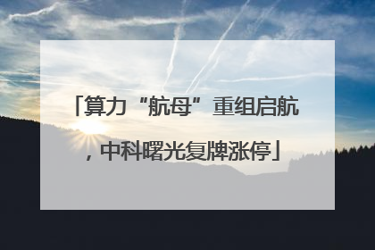 算力“航母”重组启航，中科曙光复牌涨停