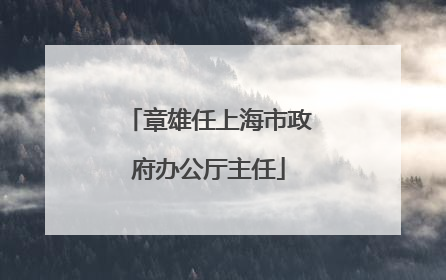 章雄任上海市政府办公厅主任