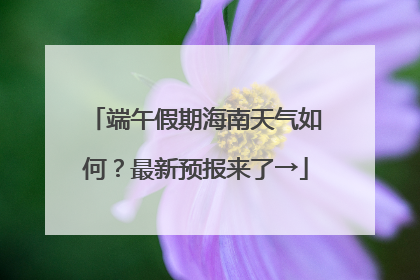 端午假期海南天气如何？最新预报来了→