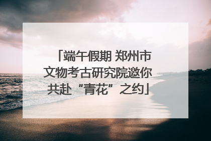 端午假期 郑州市文物考古研究院邀你共赴“青花”之约