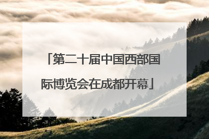第二十届中国西部国际博览会在成都开幕