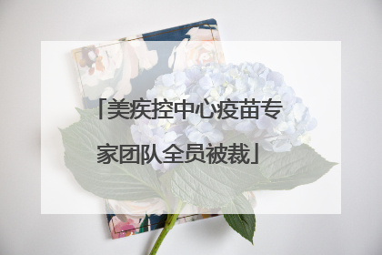 美疾控中心疫苗专家团队全员被裁