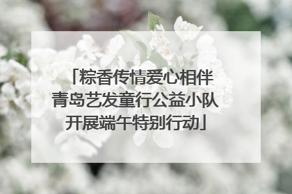 粽香传情爱心相伴 青岛艺发童行公益小队开展端午特别行动