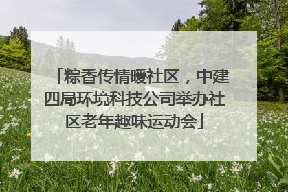 粽香传情暖社区，中建四局环境科技公司举办社区老年趣味运动会