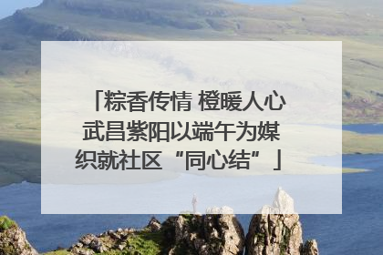 粽香传情 橙暖人心 武昌紫阳以端午为媒织就社区“同心结”