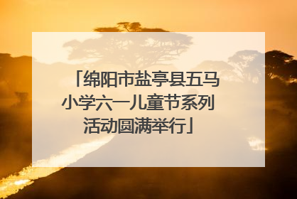 绵阳市盐亭县五马小学六一儿童节系列活动圆满举行