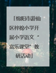 绵阳市游仙区梓棉小学开展小学语文“富乐课堂”教研活动