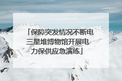 保障突发情况不断电 三星堆博物馆开展电力保供应急演练