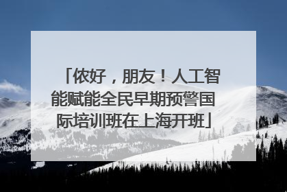 侬好，朋友！人工智能赋能全民早期预警国际培训班在上海开班