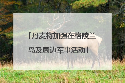 丹麦将加强在格陵兰岛及周边军事活动