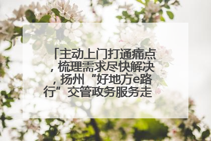 主动上门打通痛点，梳理需求尽快解决，扬州“好地方e路行”交管政务服务走进规上企业