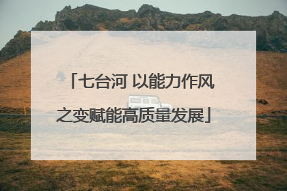七台河 以能力作风之变赋能高质量发展