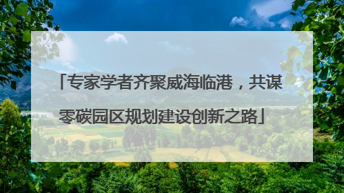 专家学者齐聚威海临港，共谋零碳园区规划建设创新之路