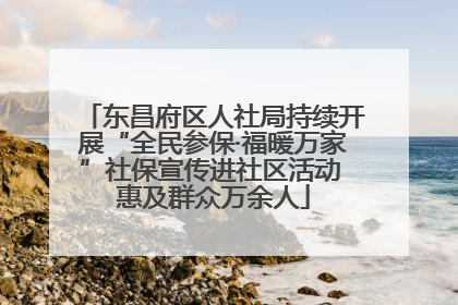 东昌府区人社局持续开展“全民参保·福暖万家”社保宣传进社区活动 惠及群众万余人
