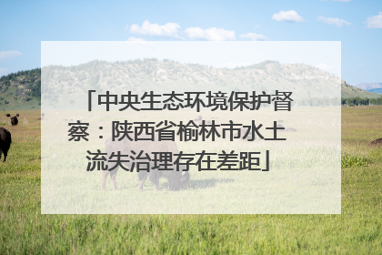 中央生态环境保护督察：陕西省榆林市水土流失治理存在差距