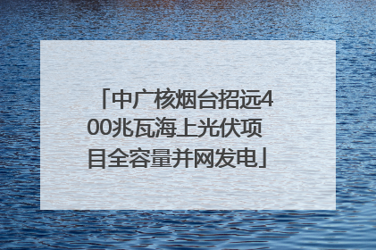 中广核烟台招远400兆瓦海上光伏项目全容量并网发电