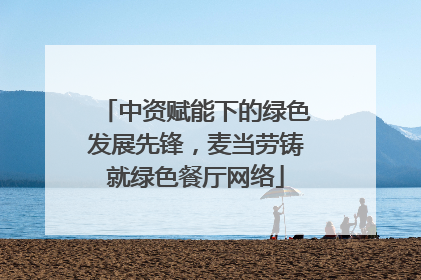 中资赋能下的绿色发展先锋，麦当劳铸就绿色餐厅网络