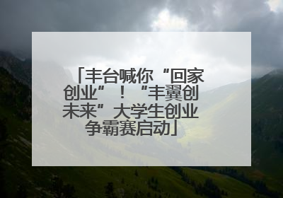 丰台喊你“回家创业”！“丰翼创未来”大学生创业争霸赛启动