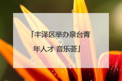 丰泽区举办泉台青年人才 音乐荟