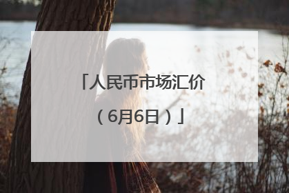 人民币市场汇价（6月6日）