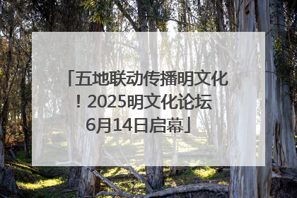 五地联动传播明文化！2025明文化论坛6月14日启幕