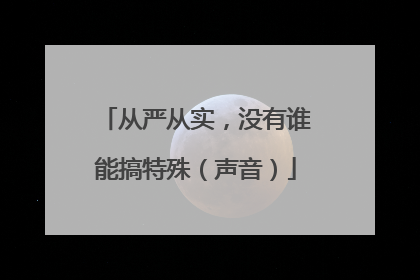 从严从实，没有谁能搞特殊（声音）
